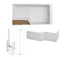 Pack Baignoire Bain Douche Antidérapante 180 X 90 Jacob Delafon Neo Blanc Mat - V.droite + Pare Bai