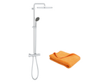 Colonne De Douche Avec Mitigeur Thermostatique Vitalio Start System 250 Cube + Microfibre