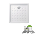 Pack Receveur De Douche 100 X 100 Villeroy Et Boch O Novo Carré Blanc + Kit D'étanchéité Wedi