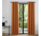 Lot De 2 Rideaux Occultant Orange 140 X 260 Cm