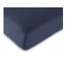 Drap Housse Bleu Marine 140 X 190 Cm / 100% Coton / 57 Fils/cm²