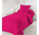 Housse De Couette Fushia 140 X 200 Cm / 100% Coton / 57 Fils/cm² Pour Lit 1 Place