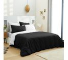 Pack Complet 6 Pièces Noir/blanc Housse De Couette Pour Lit 140 X 190 Cm 57 Fils