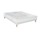 Ensemble Matelas Latex 140x210 Cm Morphozone 160 + Sommier Tradition+ Pieds