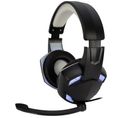 Casque Pro Gamer Basic Ams H555 Blanc LED - 40mm Power Bass Avec Micro Intégré, Réglage Volume