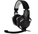 Casque Pro Gamer Basic Ams H555 Argent LED - 40mm Power Bass Avec Micro Intégré, Réglage Volume