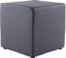 Tabouret Bas Simili Cuir Noir 41x41x41cm