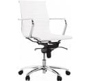 Fauteuil Bureau Métal Blanc 68x68x101cm