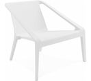 Fauteuil Lounge Empilable En Polymère Blanc