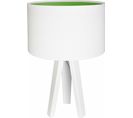 Lampe De Chevet Enfant Trépied Blanc Abat Jour Vert