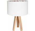 Lampe De Chevet Enfant Trépied Abat Jour Blanc Et Multicolore