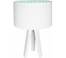 Lampe De Chevet Enfant Trépied Blanc Abat Jour Multicolore