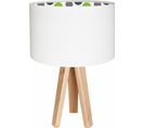 Lampe De Chevet Enfant Trépied Abat Jour Blanc Et Multicolore