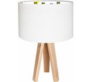 Lampe De Chevet Enfant Trépied Abat Jour Blanc Et Multicolore