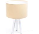 Lampe De Chevet Bois Blanc 30x30x46cm