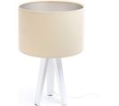 Lampe De Chevet Bois Blanc 30x30x46cm