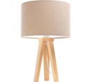 Lampe De Chevet Bois Clair 30x30x46cm