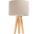 Lampe De Chevet Bois Clair 30x30x46cm