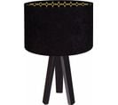 Lampe De Chevet Bois Noir 30x30x46cm