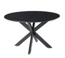 Urban-table à Manger Ronde 6 Personnes D130 Cm, Spider Et Acacia Noir