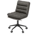 Matt-fauteuil De Bureaux En Cuir Synthétique Patiné Anthracite