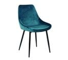 Chaise Velours Bleu Riba