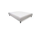 Sommier Edgar H15 Lattes Gris Clair 140x190cm -  Pieds cylindres noirs inclus