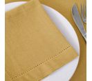 Lot De 12 Serviettes De Table Coloris Ocre - Dim : L.40 X L.40 Cm