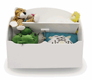 Coffre À Jouets En Bois Coloris Blanc - Dim : 69,5 X 55,5 X 29,5 Cm