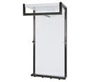 Garderobe Murale En Métal Coloris Noir Nickelé-blanc - Dim : L 40 X H 80 X P 30 Cm-