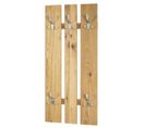 Garderobe Murale En Mdf Coloris Chêne - Dim : L45 X P9 X H100 Cm