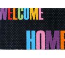 Tapis Anti-poussière "happy Home" En Polyamide Multicolore - Dim : 40 X 60 Cm