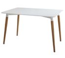 Table À Manger En Acier Et Mdf Coloris Blanc - Dim : L 150 X L 80 X H 74 Cm