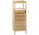 Meuble Bas Avec 1 Porte En Bambou Naturel - Dim : L.30 X P.30 X H.78.5cm