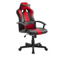 Fauteuil De Bureau Gamer Noir Et Rouge Crash