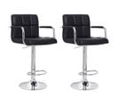 Lot De 2 Tabourets De Bar Noir Avec Accoudoirs Mike