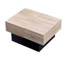 Table Basse Avec Plateaux Amovibles Noire Greta