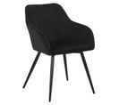 Chaise En Velours Bertille Noire