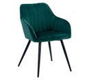 Chaise En Velours Bertille Verte