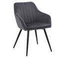 Chaise En Velours Bertille Grise