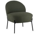 Fauteuil En Tissu Boucle Vert Kaki Helmi