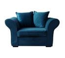 Fauteuil Love Seat En Velours Bleu Navy Oscar