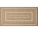 Tapis De Salon Intérieur Extérieur Rectangle Nature  Aspect Jute  Blanc 80x150cm