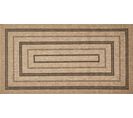 Tapis De Salon Intérieur Extérieur Rectangle Nature  Aspect Jute Noir 80x150cm