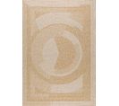 Tapis De Salon Intérieur Extérieur Rectangle Nature  Aspect Jute  Blanc 160x230cm