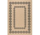 Tapis De Salon Intérieur Extérieur Rectangle Nature  Aspect Jute Noir 120x170cm