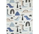 Tapis Enfant Dinosaure - 160x230 Cm - Happy - Bleu