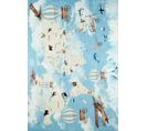 Tapis Enfant Carte Du Monde - 120x160 Cm - Happy - Bleu