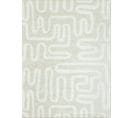 Tapis De Salon Motif Géométrique - 120x160 Cm - Grege - Beige Et Blanc