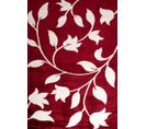 Tapis Salon - Motif Géométrique - 637 Rouge - Poil Long- Oslo - 200x290 cm - 100% Polyester